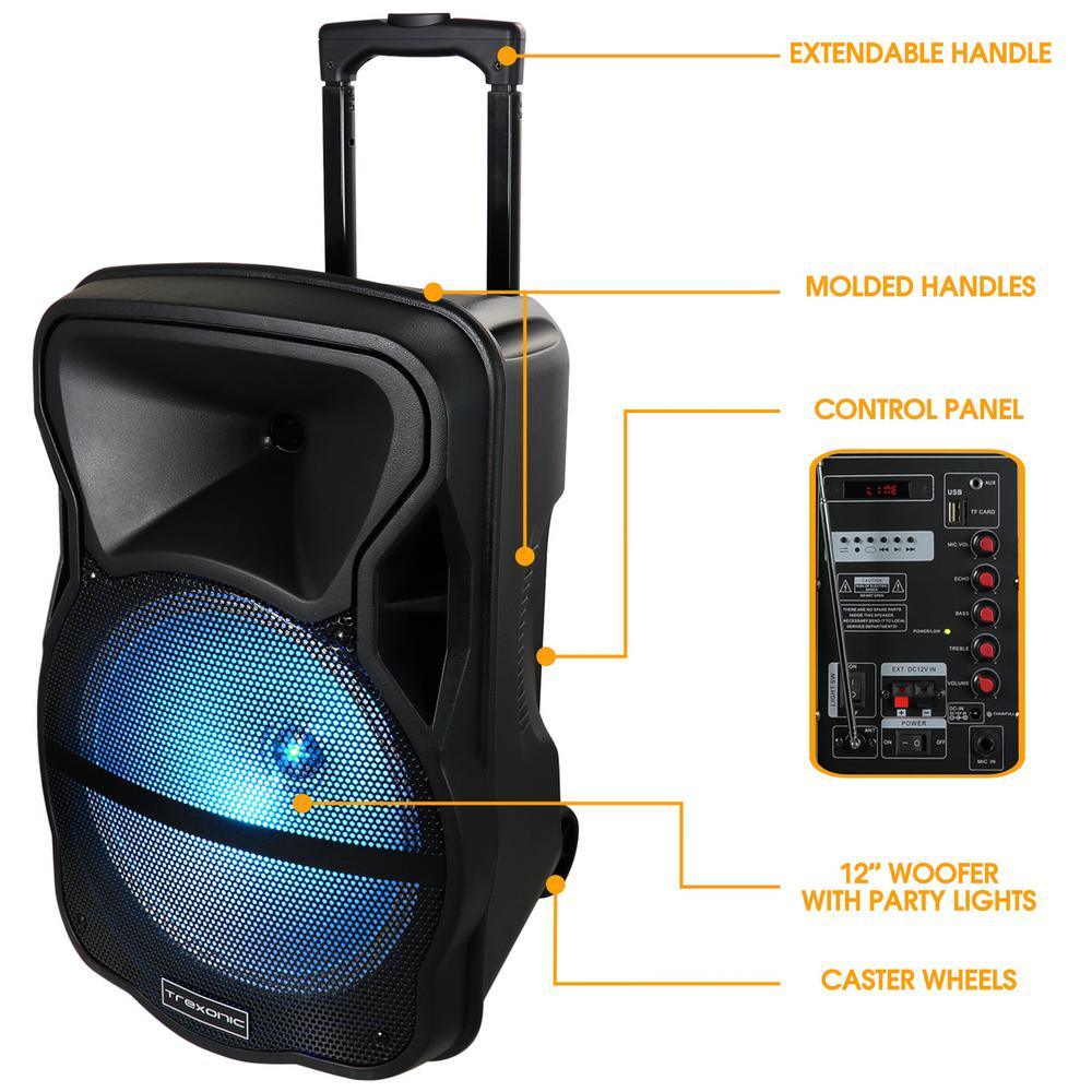12 in. Portable Bluetooth Speaker and Tripod Stand - Super Arbor