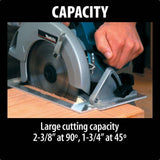 7-1/4 in. 15 Amp Corded Circular Saw with Dust Port 2 LED Lights 24T Carbide Blade - Super Arbor