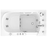 HD Series 53 in. Right Drain Quick Fill Walk-In Whirlpool Bath Tub with Powered Fast Drain in White - Super Arbor
