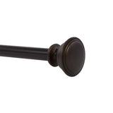Style Selections 48-in To 84-in Oil Rubbed Bronze Steel Single Curtain Rod