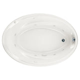 Savona 60 in. x 42 in. Oval Drop-In Whirlpool Bathtub in White