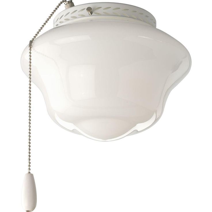 AirPro 1-Light White Ceiling Fan Light
