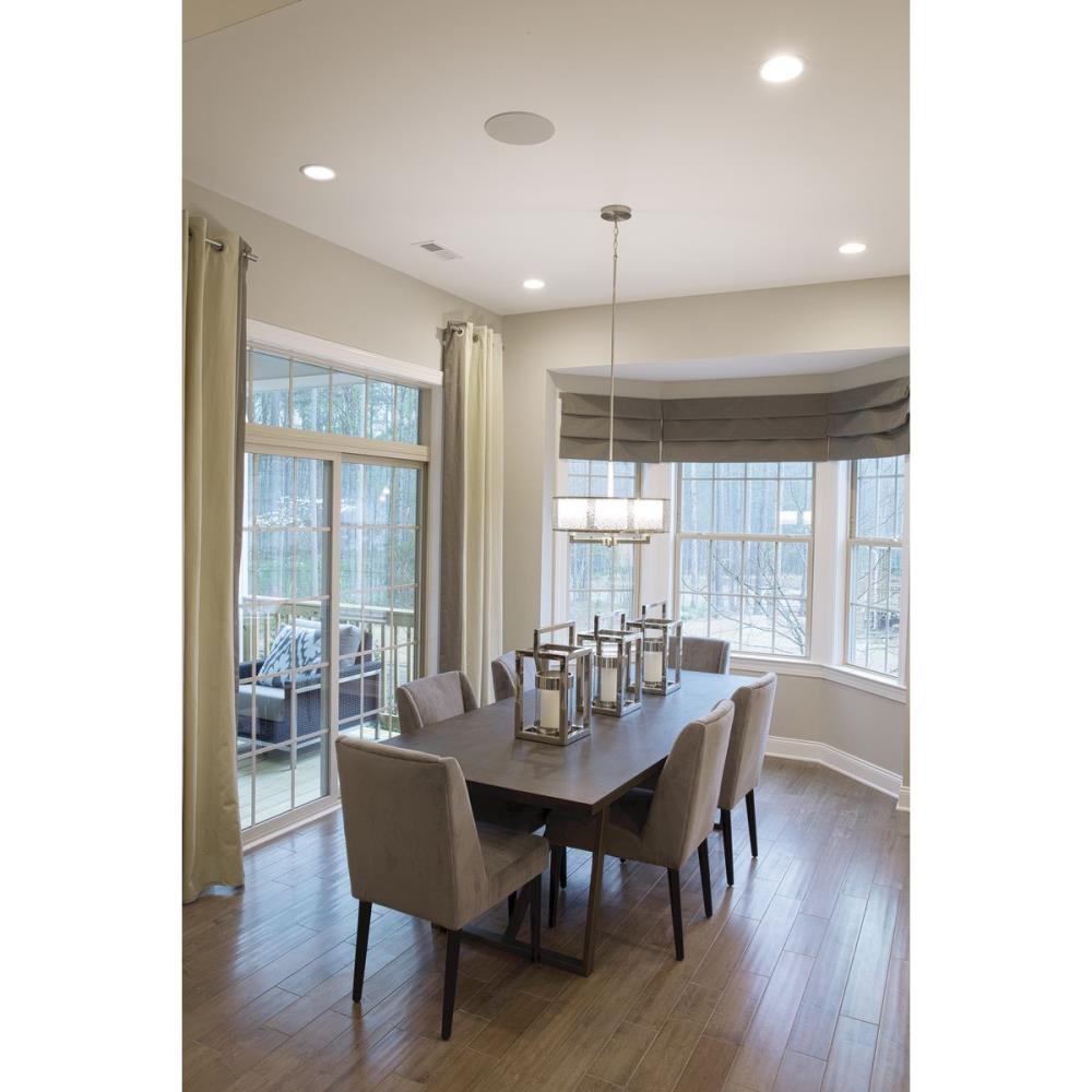 Progress Lighting Mingle 4-Light Brushed Nickel Transitional Etched Glass Cylinder Medium Hanging Pendant Light