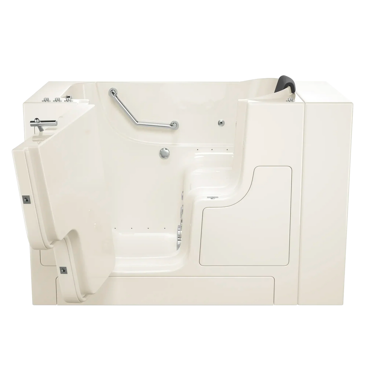 American Standard Gelcoat Premium 52 in. Left-Hand Walk-In Whirlpool and Air Bathtub in Linen