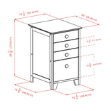 Winsome Wood Studio Honey 4-Drawer 18.27-in File Cabinet