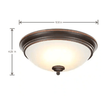 Project Source 11-in Painted Oil-Rubbed Bronze Traditional Flush Mount Light - Super Arbor