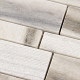American Olean Genuine Stone Dapper White 11-in x 14-in Multi-Finish Natural Marble Mosaic Floor and Wall Tile (0.96-sq ft per piece)