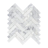 American Olean Genuine Stone Refined White 11-in x 14-in Honed Marble Herringbone Floor and Wall Tile, 0.94 sq ft per Piece