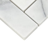 American Olean Genuine Stone Refined White 11-in x 14-in Honed Marble Herringbone Floor and Wall Tile, 0.94 sq ft per Piece