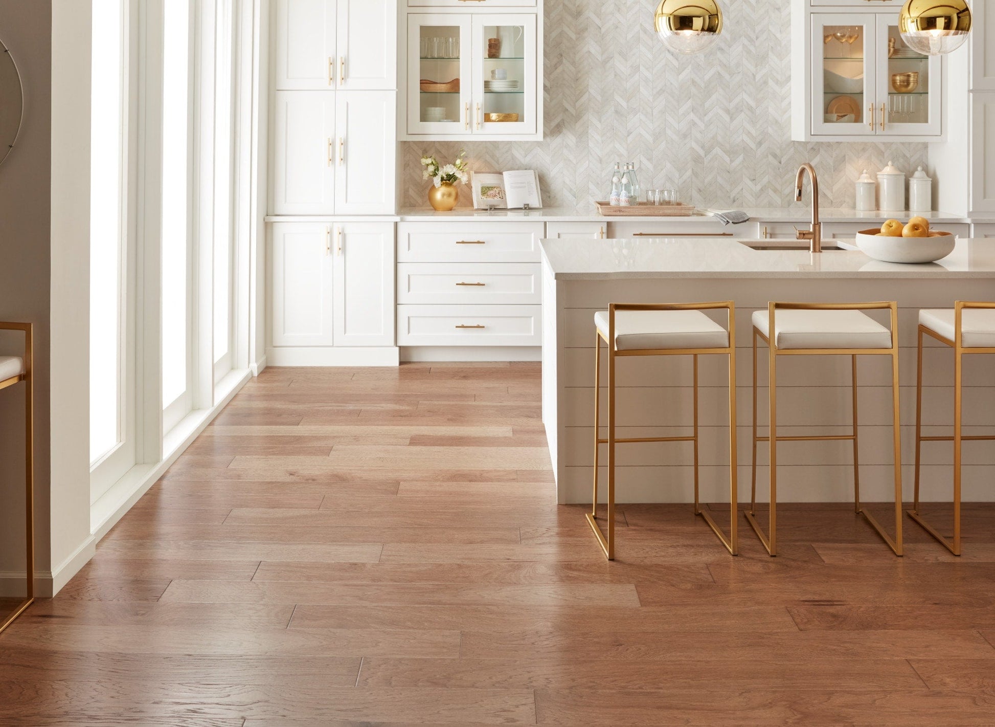 Shaw Hickory Serengeti hardwood flooring — color and finish detail