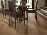 Shaw Hickory Sepia hardwood flooring — installed room view