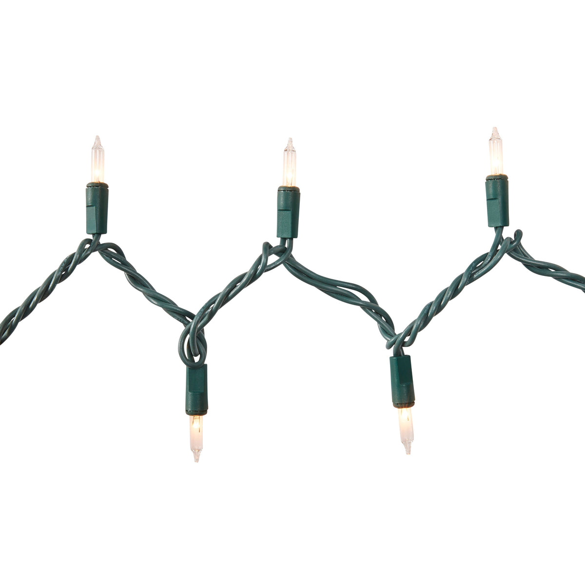 GE String-A-Long 50-Count 10.2-ft Clear Incandescent Plug-In Christmas String Lights, Green Wire
