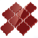 Giorbello Arabesque Mosaic Ruby Red 4-in x 4-in Glossy Glass Wall Tile (7.89-sq. ft/ Carton)