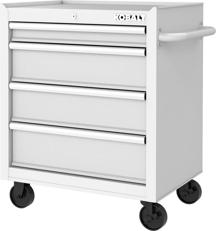Kobalt 26.7-in W x 33-in H 4-Drawer Steel Rolling Tool Cabinet (White)