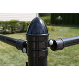 Everbilt 1-3/8 in. Chain Link Fence Black Aluminum Rail End