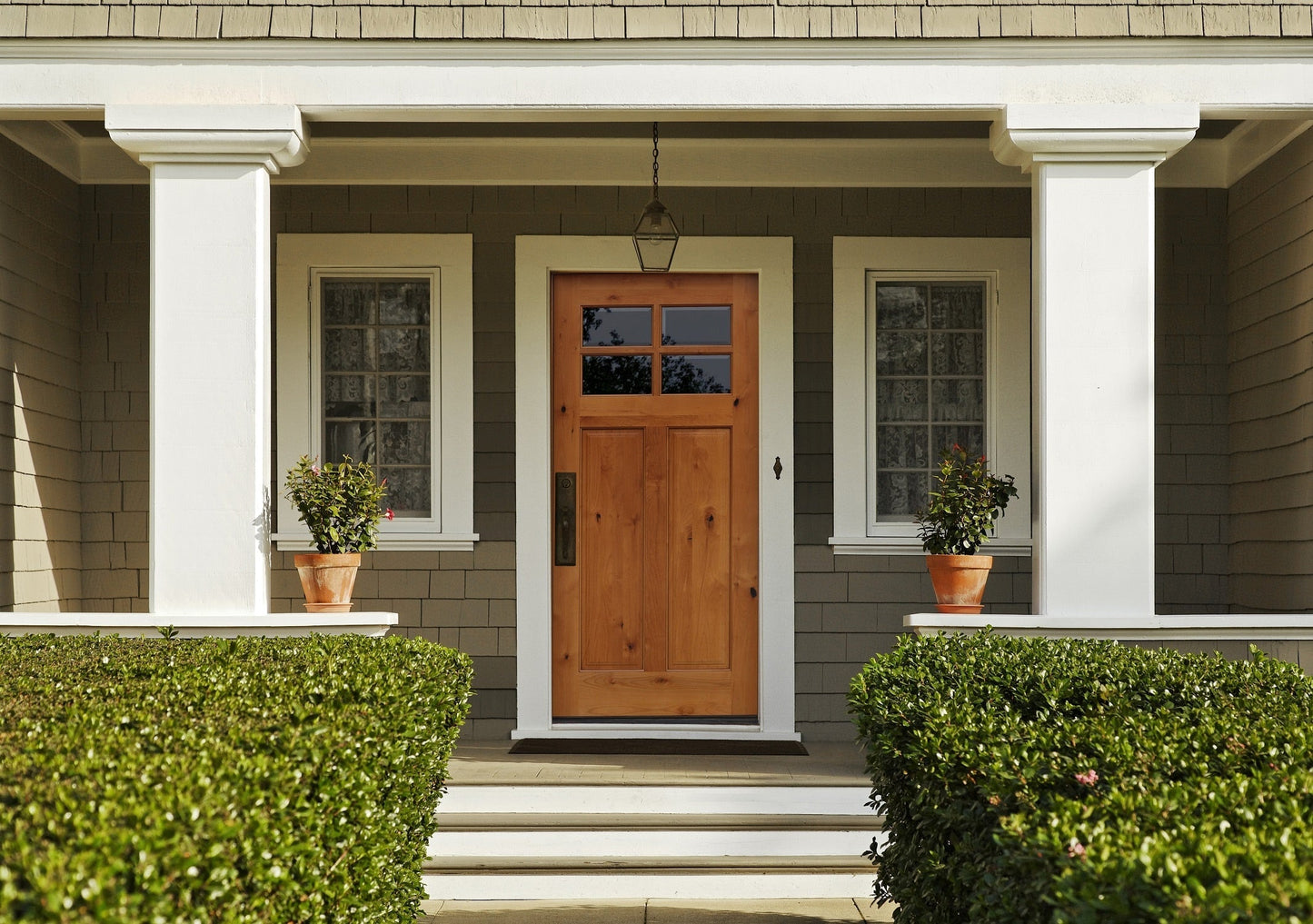 Creative Entryways 36-in x 80-in Craftsman Wood Front Door with Decorative Glass