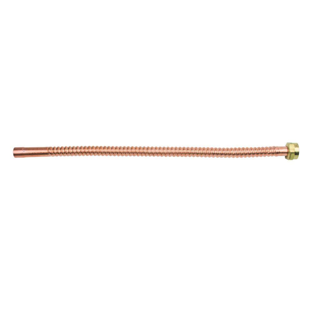 2 in. FIP x 3/4 in. Nominal Male/ Female Sweat x 24 in. Copper Water Heater Connector (7/8 in. O.D.) - Super Arbor