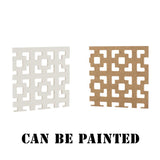 72 in. x 24 in. x 1/8 in. Unfinished Multi Square Decorative Perforated Paintable MDF Screening Panel Insert - Super Arbor