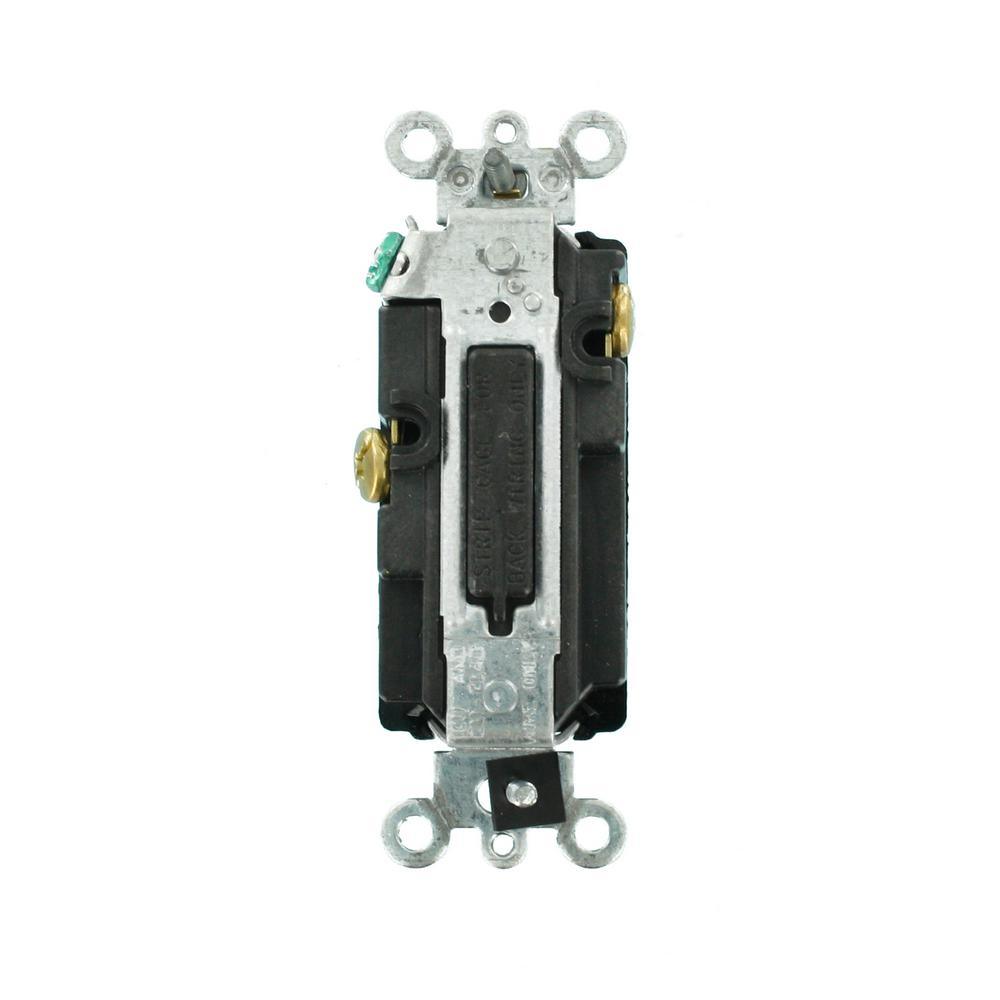 15 Amp Decora Plus Commercial Grade Single Pole Rocker Switch, Black - Super Arbor