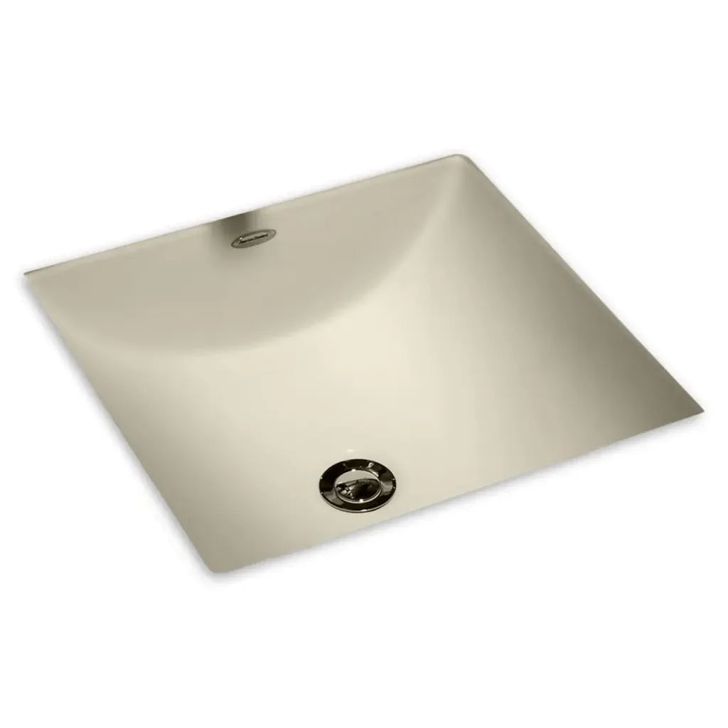 American Standard Studio Carre Under-Counter Square Bathroom Sink, 16 in. x 16 in., White (No Faucet Deck)