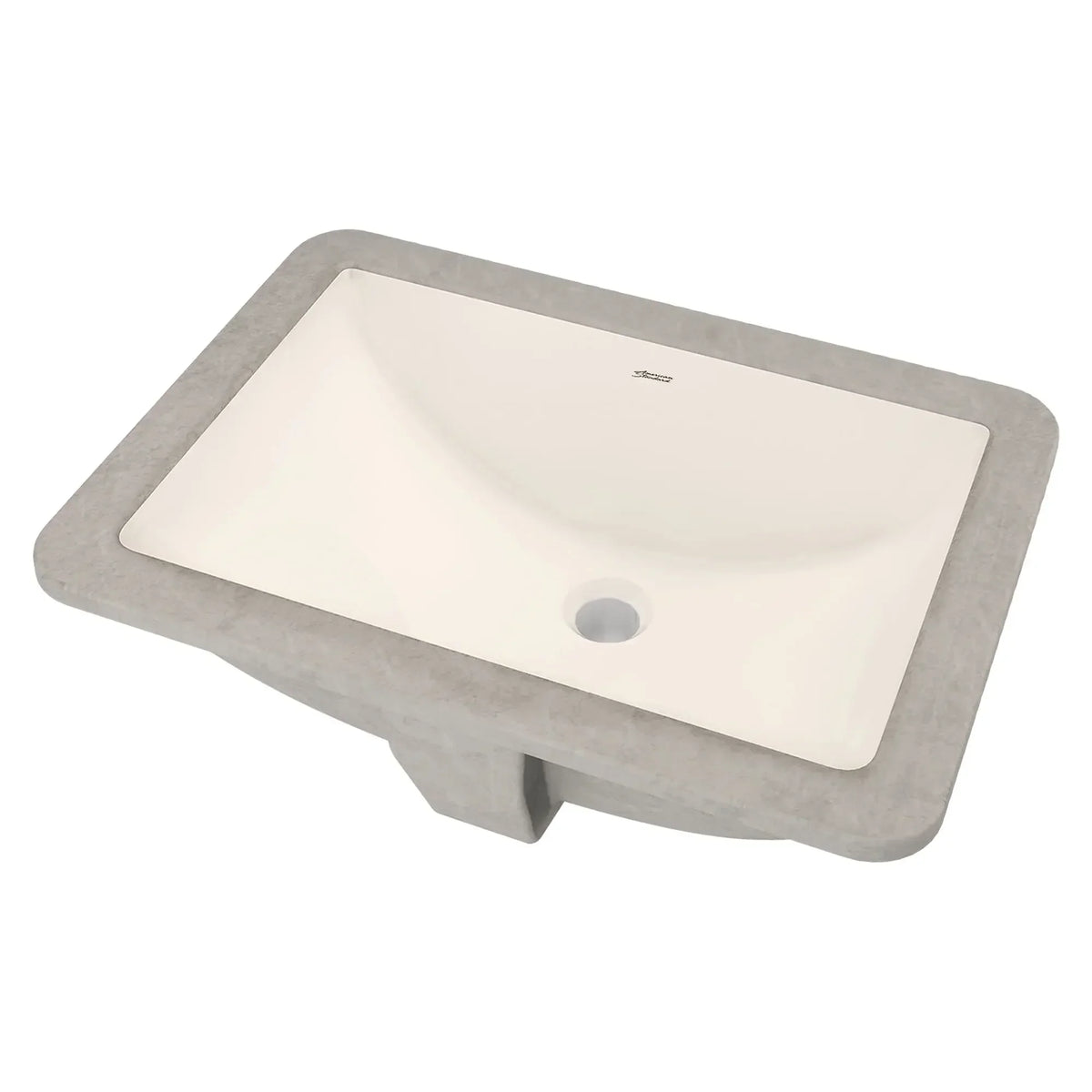 American Standard Studio Rectangular Undermount Bathroom Sink, White, 19-3/4 x 13-3/4 in