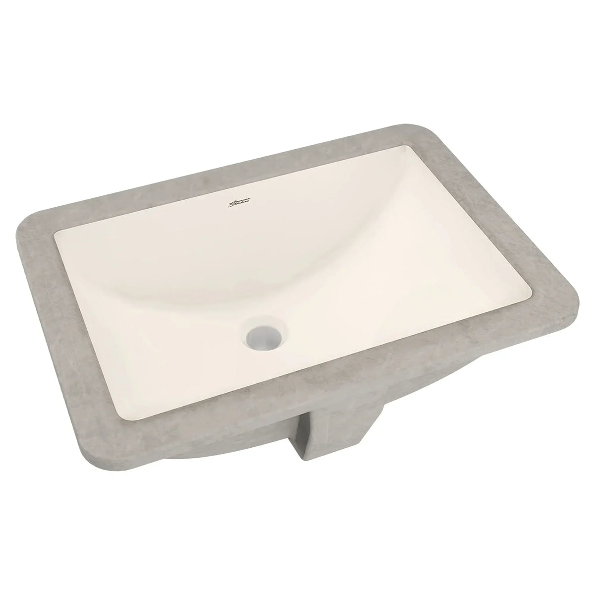 American Standard Studio Rectangular Undermount Bathroom Sink, White, 19-3/4 x 13-3/4 in