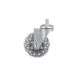 2-15/16 in. Light Grey Swivel Without Brake Threaded Stem Caster, 99.2 lb. Load Rating - Super Arbor