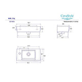 Nameeks City Wall Mounted Bathroom Sink in White