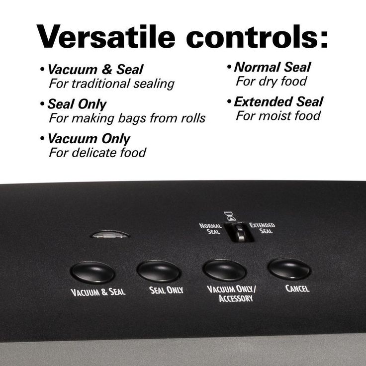Nutrifresh Black Food Vacuum Sealer with Extended Seal