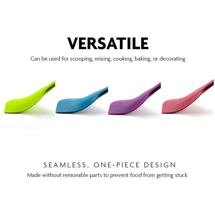 Premium Silicone BPA-Free Spatula, Stainless Steel Core, 500°F Heat-Resistant, Non-Stick, Dishwasher Safe (Set of 4)