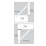 Bright Brass Lid Support Left Hand Hinges
