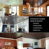 Fasade 2-ft x 2-ft Dunes Horizontal Gloss White PVC Surface-mount Ceiling Tile (5-Pack, 20-sq ft / Case)