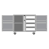Crescent Jobox 43 in. W x 27 in. D 2-Drawer Heavy Duty Steel Rolling Workbench Cabinet