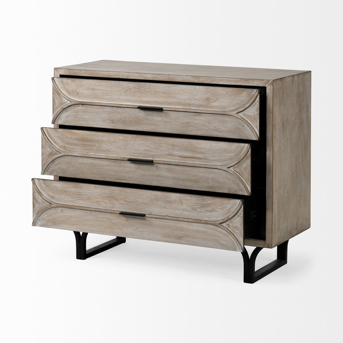 Mercana Giselle Brown Fir 3-Drawer Accent Chest