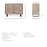 Mercana Giselle Brown Fir 3-Drawer Accent Chest