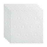 Fasade 2-ft x 2-ft Cyclone Gloss White PVC Surface-mount Ceiling Tile (5-Pack, 20-sq ft / Case)