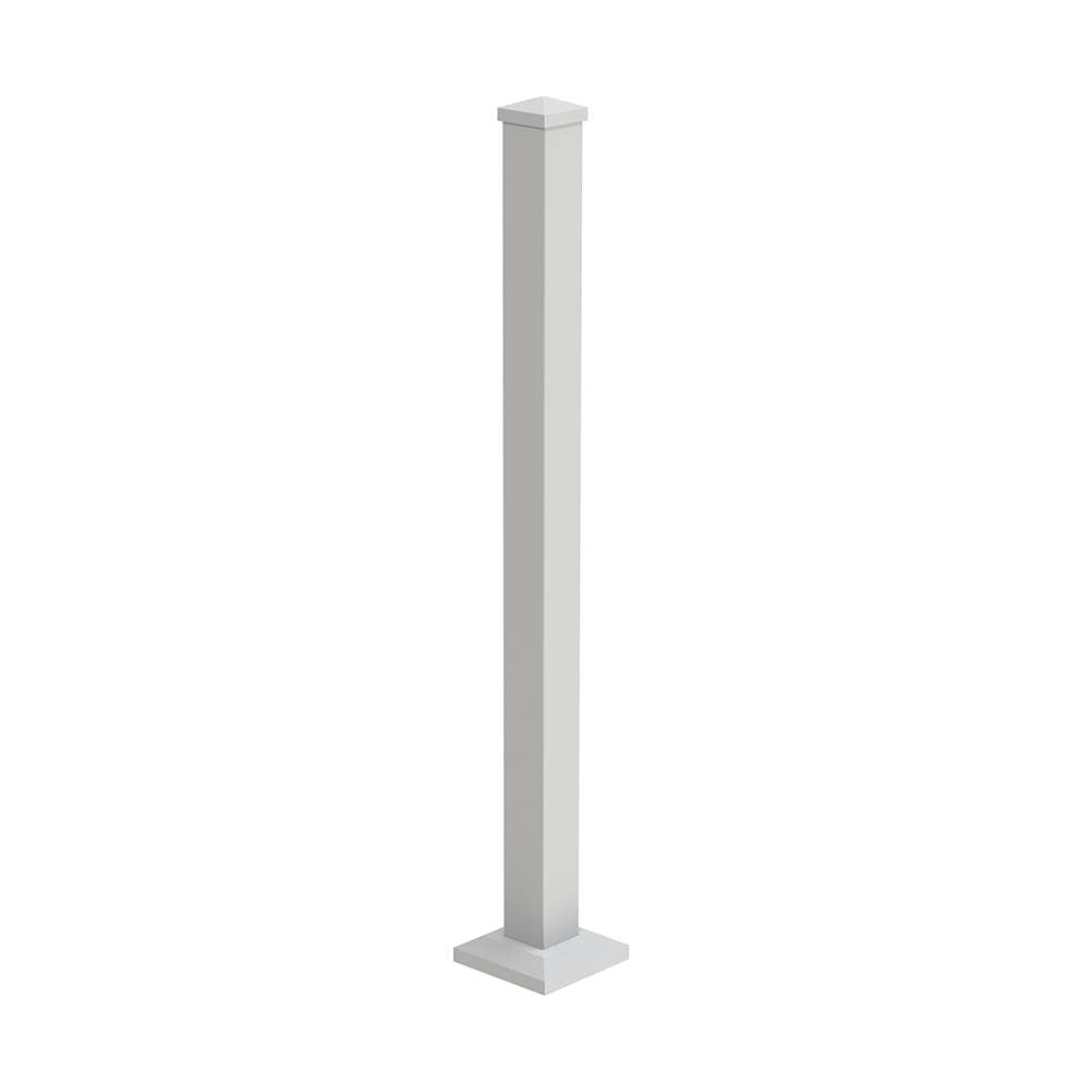 Freedom 2.5-in x 2.5-in x 4-ft White Aluminum Deck Post