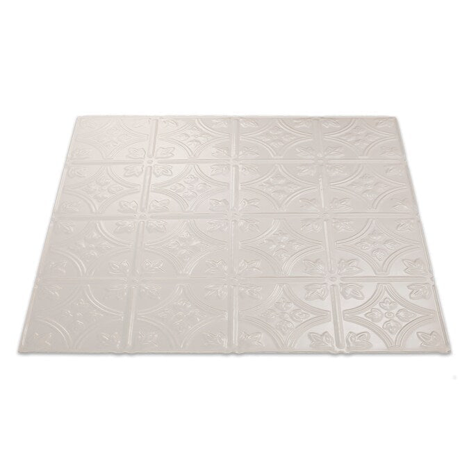 Fasade 2-ft x 2-ft Traditional 1 Gloss White PVC Drop Ceiling Tile (5-Pack, 20-sq ft / Case)