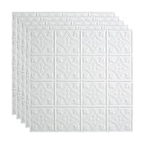 Fasade 2-ft x 2-ft Traditional 1 Matte White PVC Drop Ceiling Tile (5-Pack, 20-sq ft / Case)