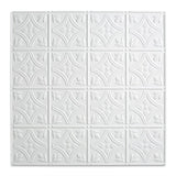 Fasade 2-ft x 2-ft Traditional 1 Matte White PVC Drop Ceiling Tile (5-Pack, 20-sq ft / Case)