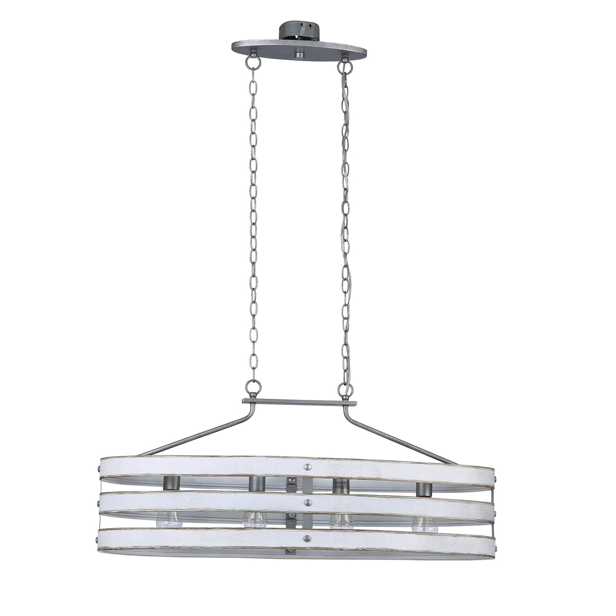 Progress Lighting Gulliver 4-Light White Coastal Chandelier