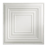 Fasade 2-ft x 2-ft Traditional 3 Matte White PVC Drop Ceiling Tile (5-Pack, 20-sq ft / Case)