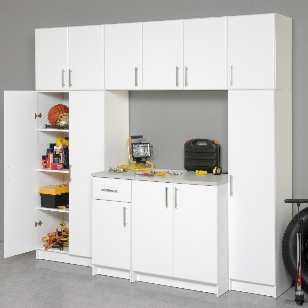 Prepac Elite 32-in W x 36-in H Wood Composite White Freestanding Utility Storage Cabinet