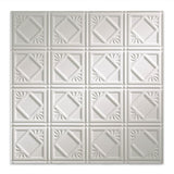 Fasade 2-ft x 2-ft Traditional 4 Matte White PVC Drop Ceiling Tile (5-Pack, 20-sq ft / Case)