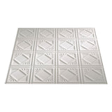 Fasade 2-ft x 2-ft Traditional 4 Matte White PVC Drop Ceiling Tile (5-Pack, 20-sq ft / Case)