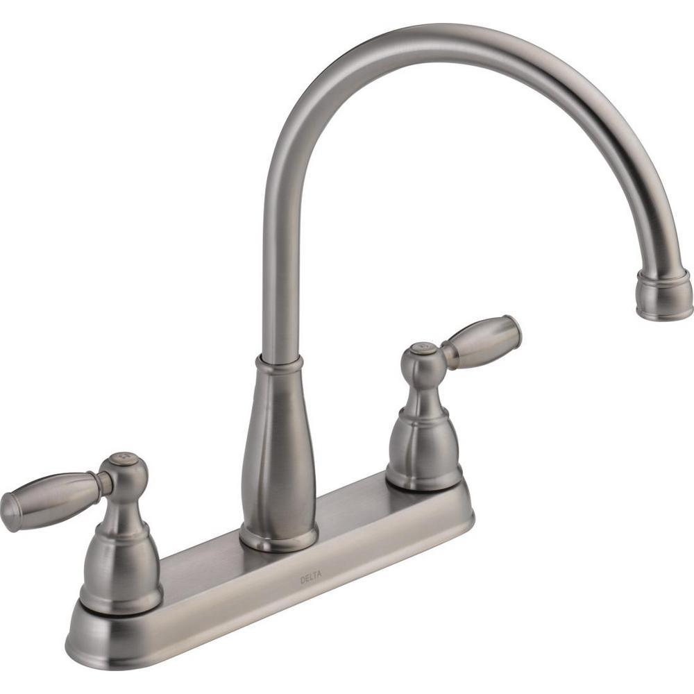 Foundations 2-Handle Standard Kitchen Faucet in Chrome - Super Arbor