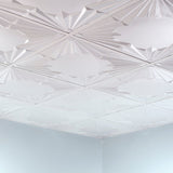 Fasade 2-ft x 2-ft Art Deco Gloss White PVC Drop Ceiling Tile (5-Pack, 20-sq ft / Case)