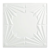 Fasade 2-ft x 2-ft Art Deco Gloss White PVC Drop Ceiling Tile (5-Pack, 20-sq ft / Case)