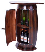 Vintiquewise 10-Bottle Brown Wood Stackable Wine Cabinet