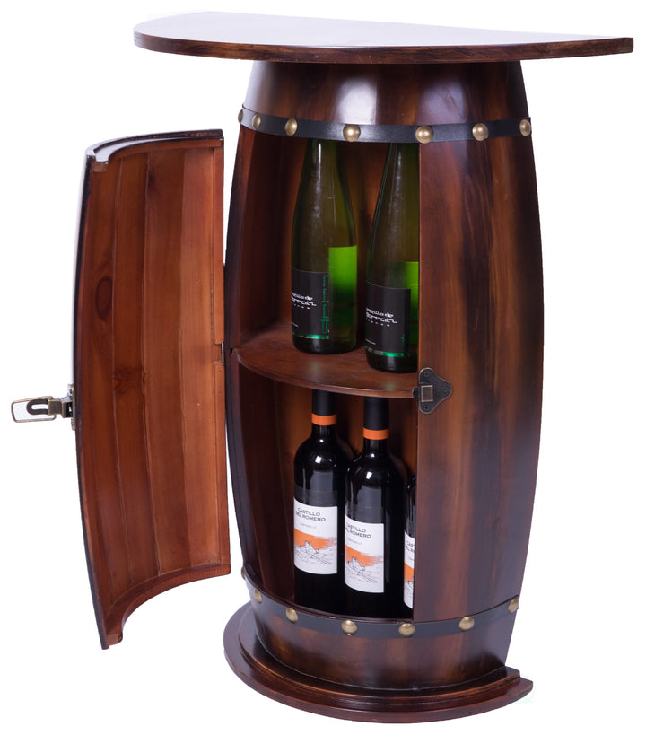Vintiquewise 10-Bottle Brown Wood Stackable Wine Cabinet